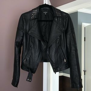 Black leather jacket